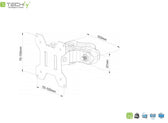 Uchwyt na słup Techly 13"-30", 10kg obrotowy