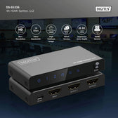 Rozdzielacz/Splitter DIGITUS HDMI 1x2, 4K/60Hz UHD z HDR, 18 Gbps, HDCP 2.2, EDID