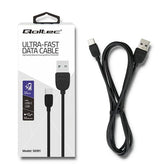 Kabel USB 2.0 Qoltec USB typ C męski | USB A męski | 1.2m | czarny