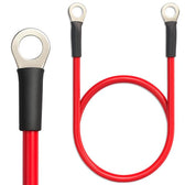 Kabel Qoltec z oczkiem 8mm | przewód akumulatorowy z końcówkami konektorowymi M8 | 60cm | Czerwony