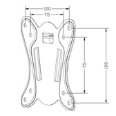 Uchwyt do telewizora Maclean MC-715A, max VESA 100x100, 13-27", 25kg