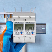 Miernik zużycia energii Qoltec na szynę DIN | jednofazowy elektroniczny licznik | 230V | LCD | Wi-Fi