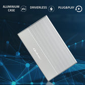 Obudowa/kieszeń Qoltec na dysk SSD HDD 2.5" | SATA | USB 3.0 | Super speed 5Gb/s | 2TB | Srebrny