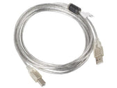 Kabel USB 2.0 Lanberg AM-BM Ferryt 3m przezroczysty