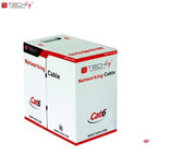 Kabel instalacyjny TechlyPro skrętka Cat6 UTP 4x2 linka CCA 305m, szary