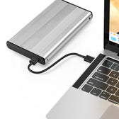 Obudowa/kieszeń Qoltec do dysków HDD SSD 2.5" SATA3 | USB 3.0 | Srebrny