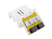 Gniazdo natynkowe Lanberg OU6-0002-W kat.6 2X RJ45