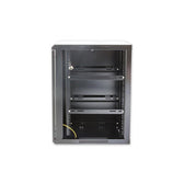 Szafa wisząca, zmontowana Intellinet 6U, 600x450, Rack 19", szklane drzwi, czarna