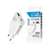 Ładowarka sieciowa everActive SC-460Q GaN 1x USB, 1x USB-C PD QC3.0 45W