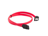 Kabel SATA Lanberg DATA II (3Gb/s) F/F 0,5m kątowy metalowe zatrzaski czerwony