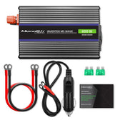Przetwornica napięcia Qoltec Monolith 600 MS Wave | 12V na 230V | 300/600W | USB