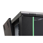 Szafa sieciowa wisząca jednosekcyjna DIGITUS Dynamic 19" 9U, 600x450, drzwi szyba, czarny, niezmontowana, 60kg