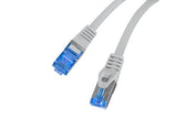 Patchcord Lanberg S/FTP kat.6A 0,25m LSZH CCA fluke passed szary