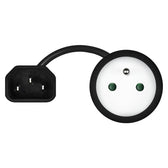 Adapter zasilania Savio CL-180 IEC C14 - CEE 7/5 (E) 0,15m