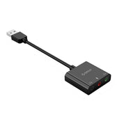 Karta dźwiękowa Orico SKT3-BK-BP zewnętrzna USB-A, 3 porty, mini jack