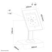 Stojak na tablet Neomounts TABLET-D300WHITE Vesa 75x75 1kg max Biały