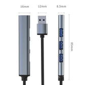 Hub Qoltec adapter USB 3.0 4w1 | USB 3.0 | 3x USB 2.0