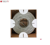 Kabel instalacyjny TechlyPro skrętka Cat6 UTP 4x2 drut CCA 305m, szary