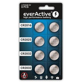 Zestaw baterii litowych everActive 8 sztuk: 4 x CR2032, 2 x CR2025, 2 x CR2016