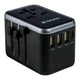 Adapter podróżny Verbatim UTA-04 globalny 1xUSB-C PD 61W QC 18W, 1xUSB-C 12W, 3xUSB-A 12W