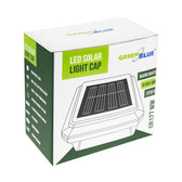 Lampa solarna LED na słupek GreenBlue, 80x80mm, daszek kopertowy, 3200K, GB127 WW