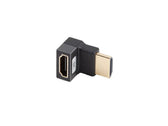 Adapter Lanberg HDMI(F)->HDMI(F) 8K kątowy góra aluminimum srebrny