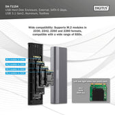 Obudowa DIGITUS USB 3.1 Typ C na dysk SSD M.2 SATA 6Gbps aluminiowa, beznarzędziowa