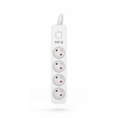Przedłużacz KERG z wyłącznikiem M02398 4-gniazdowy 10m 3×1,5mm2 H05VV-F 16A/250V biały