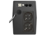 Zasilacz awaryjny UPS Power Walker Line-Interactive 600VA SCL 2x Schuko 230V RJ11/45 In/Out USB LCD