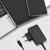 Ładowarka sieciowa Qoltec GaN POWER PRO | 1xUSB-C | 65W | 5-20V | 3-3.25A | Czarna