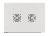 Szafa instalacyjna Rack wisząca 19" 12U 600x450 szara drzwi metalowe Lanberg (flat pack)