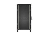 Szafa instalacyjna Rack stojąca 19" 22U 600x1200 czarna drzwi przeszklone LCD Lanbeg (flat pack)