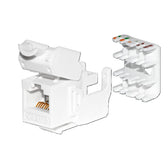 Moduł keystone Jack RJ45 kat. 6A UTP, beznarzędziowy, biały Netrack