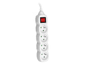 Przedłużacz TRACER PowerCord 3,0m (4 gniazda, wyłącznik, biały)