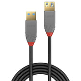 Przedłużacz USB 3.1 LINDY  Gen1  Extension A/A, Anthra 2m Black