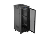 Szafa instalacyjna Rack Lanberg stojąca 19" 32U 600x800 czarna drzwi perforowane LCD (flat pack)