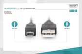 Kabel połączeniowy DIGITUS AK-300130-030-S USB2.0 Canon USB A/miniUSB B 3m