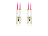 Patchcord światłowodowy Lanberg MM LC/UPC-LC/UPC DUPLEX 3.0mm OM4 50/125 LSZH 1m fioletowy