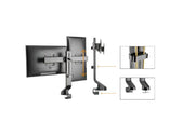 Uchwyt na dwa monitory Maclean MC-854 17"-27" 14kg VESA 75x75 100x100