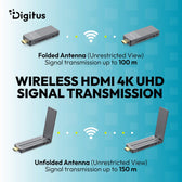 Przedłużacz/Extender DIGITUS DS-55359 HDMI bezprzewodowy do 100/150m, 4K@60Hz (Zestaw)
