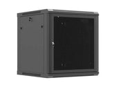 Szafa instalacyjna Rack Lanberg wisząca 19" 12U 600x600 czarna drzwi perforowane (flat pack)