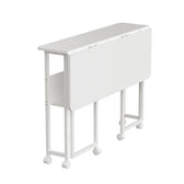 Biurko składane Maclean MC-126 W, białe, mobilne 100x58cm, max. 50kg
