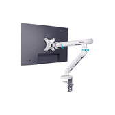 Ramię biurkowe pojedyncze DIGITUS z zaciskiem i sprężyną mechaniczną, 1x LCD max. 35" 10kg, VESA: 75x75, 100x100, Białe