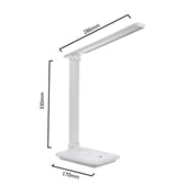 Lampka biurkowa LED Maclean MCE616 W, max. 9W, 220-240V AC, możliwość zmiany barwy, ściemnialna, ładowarka bezprz., 450lm, biała