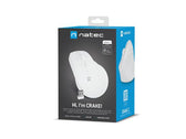Mysz bezprzewodowa Natec Crake 2 Bluetooth 5.2 + 2.4GHz 2400DPI wertykalna biała