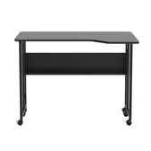 Biurko składane Maclean MC-126 L/B, czarne, mobilne 100x73cm, max. 50kg