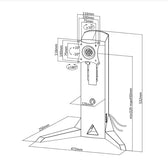 Uchwyt biurkowy do monitora NanoRS RS110 wolnostojący z przeciwwagą, gamingowy 17-32" 8kg VESA 75x75 oraz 100x100, 2xUSB 3.0