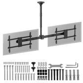 Uchwyt sufitowy dla dwóch TV Maclean MC-111 B, max. obciążenie 2x40kg, 34-60", max VESA 600x400