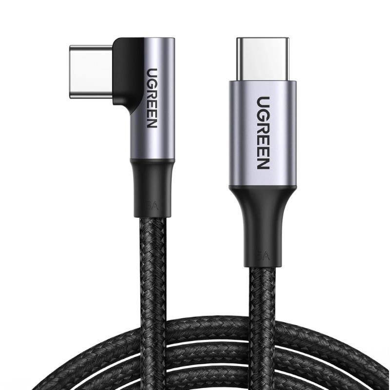 Kabel kątowy USB-C - USB-C Ugreen US334 100W 2m - czarny