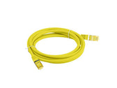 Patchcord Lanberg S/FTP kat.6A 15m LSZH CU fluke passed żółty